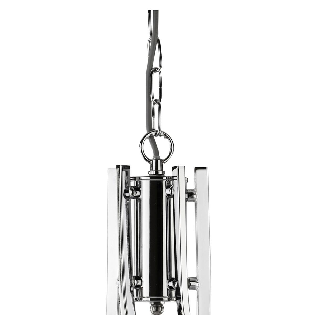 Kronleuchter 4165-5cc Ascona - Chromfarben, KONVENTIONELL, Glas/Metall (62/90cm)