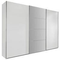Schwebetürenschrank Mit Spiegel 270cm Ernie, Alpinweiß Dekor - Weiß, MODERN, Glas/Holzwerkstoff (270/210/65cm) - MID.YOU