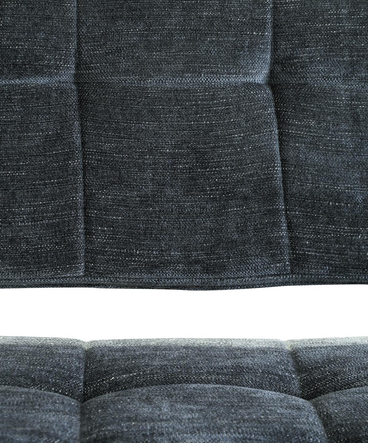 Eckbank Dunkelgrau Polyester Lavik 134x185 Cm - Dunkelgrau/Schwarz, MODERN, Textil/Metall (134/185cm) - MID.YOU