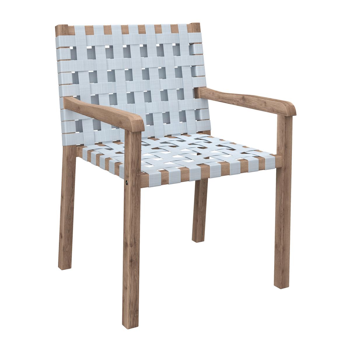 SADA ZAHRADNÍCH KŘESEL LAURIA - krémová/barvy akácie, Moderní, dřevo/textil (58,5/84/60cm) - Bessagi Garden