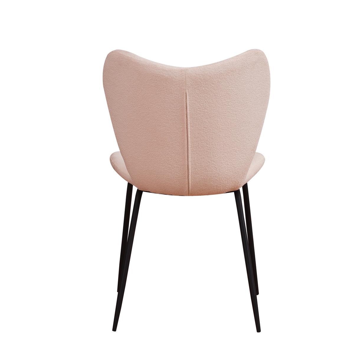 Stuhl-Set Caen Beige/Weiß B: 50 cm - Creme/Schwarz, MODERN, Textil/Metall (50/88,5/42cm) - MID.YOU