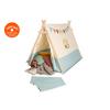 Spielzelt Zelt Yuma - Naturfarben/Hellblau, Basics, Holz/Textil (101/106/131cm)