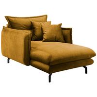 Polstersessel Mit Armlehnen Lava Stoffbezug Gelb - Gelb/Schwarz, MODERN, Textil (111/101/167cm) - Livetastic