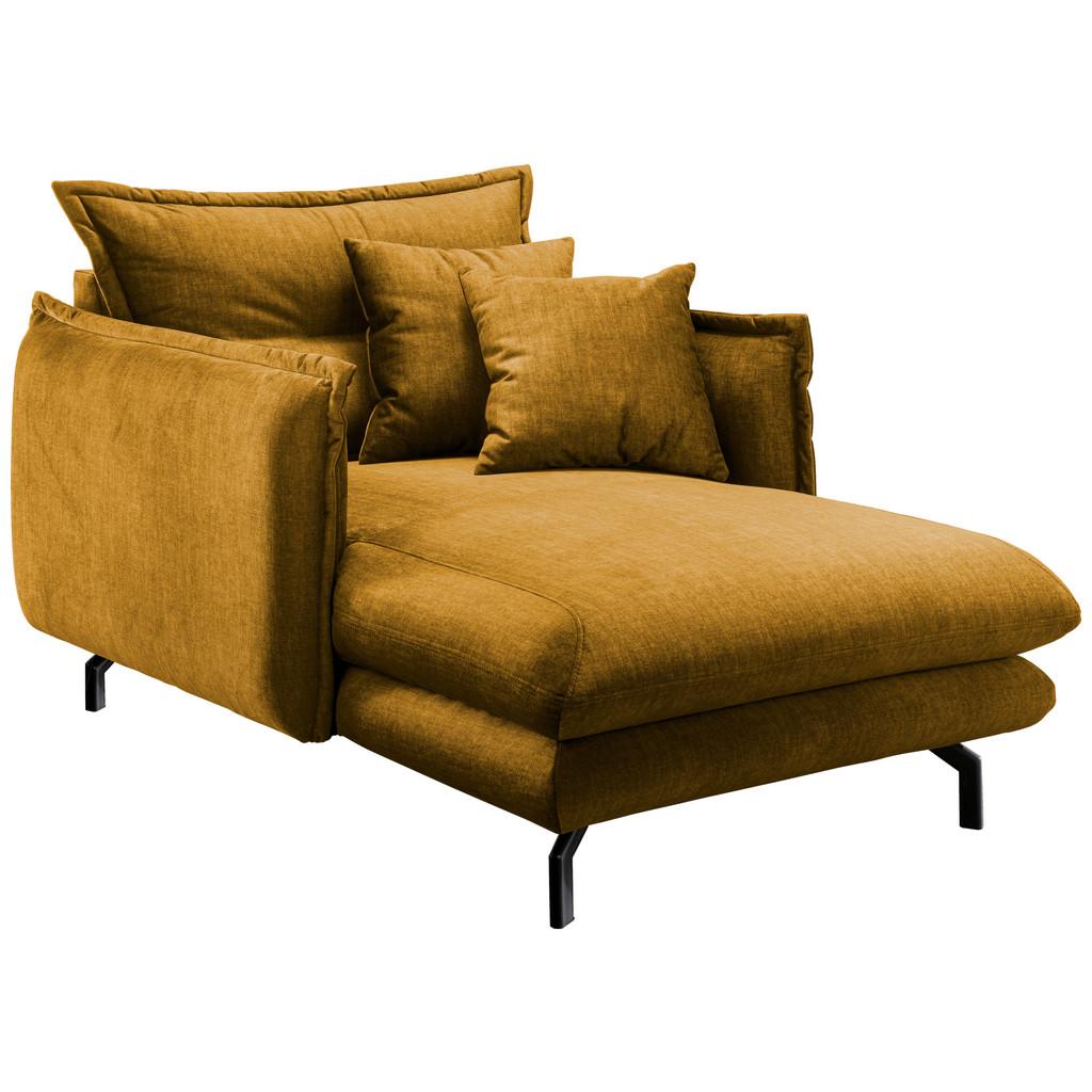 Polstersessel Mit Armlehnen Lava Stoffbezug Gelb