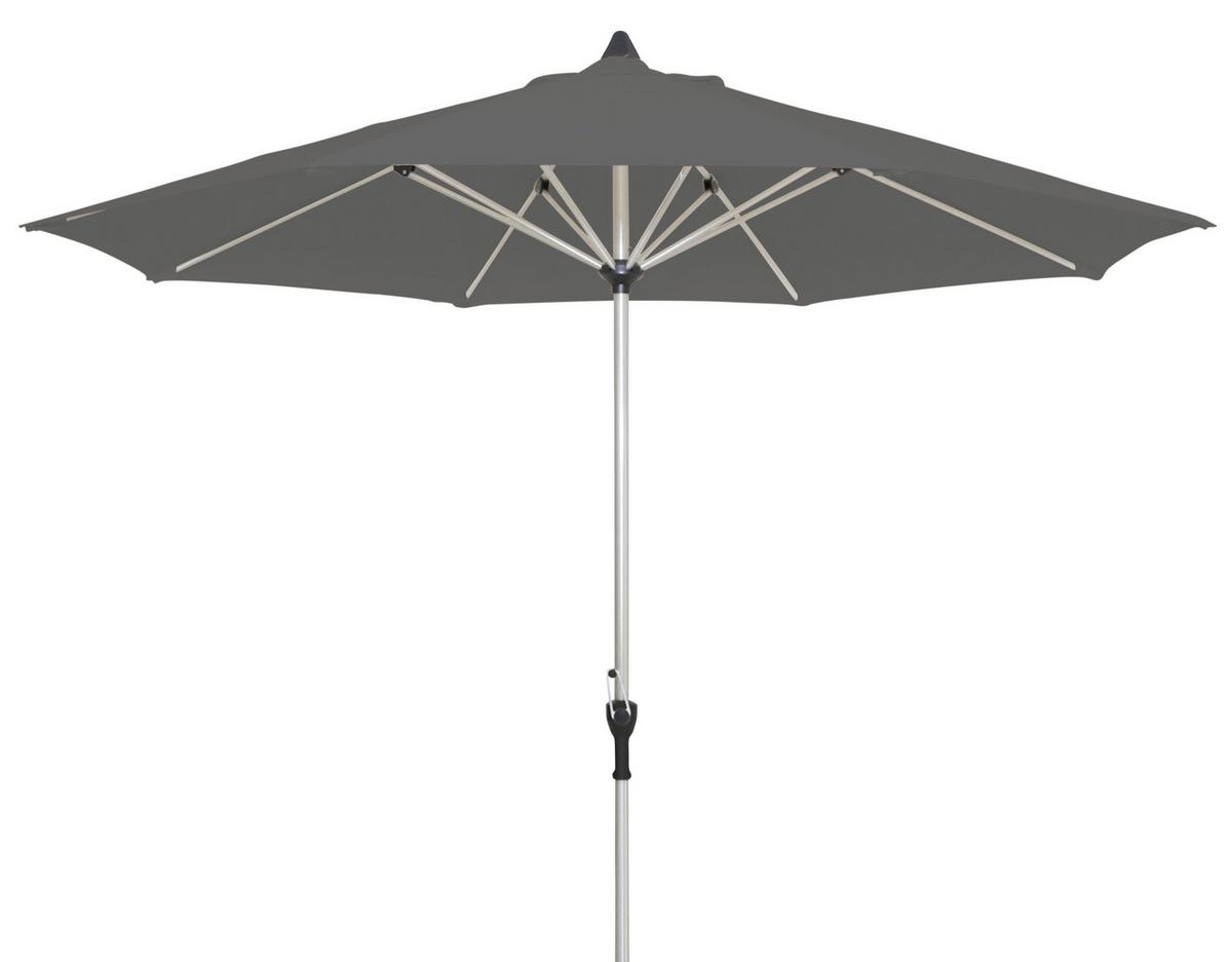Sonnenschirm Acapole DM: 300 cm mit Schutzhülle - Platinfarben/Anthrazit, Basics, Textil/Metall (300cm) - Gardenson