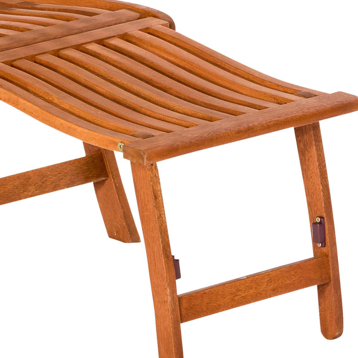 Gartensessel Klappbar Maracaibo Echtholz - Naturfarben, KONVENTIONELL, Holz (57,5/107/118cm) - Gardenson