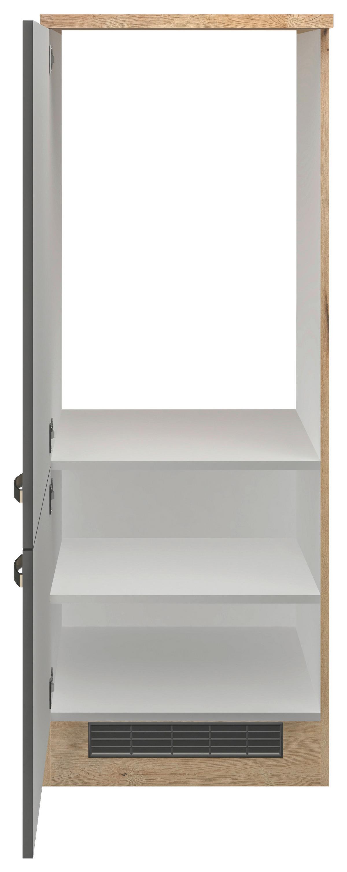Skrinka na vstavané spotrebiče SHADOW DGIT60 sivá - dub San Remo/farba ušľachtilej ocele, Modern, kov/kompozitné drevo (60/161,6/60cm)