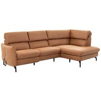 Ecksofa Henriette Cognac 274x160 cm - Cognac/Beige, MODERN, Textil (274/160cm)