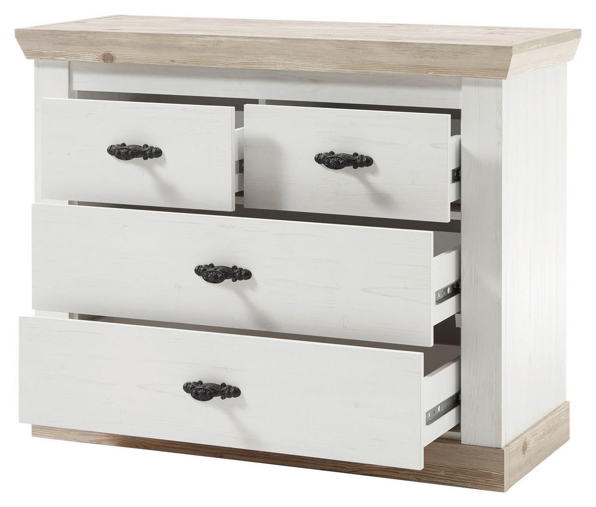 Kommode Florenz Hellbraun/Pinienfarben B:107cm - Hellbraun/Pinienfarben, Design, Holzwerkstoff (107/87/45cm) - MID.YOU