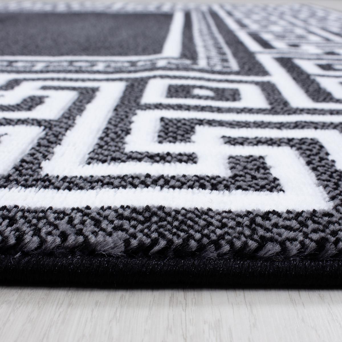 Webteppich Schwarz/Weiß Naturfaser Parma 120x170 cm - Schwarz/Weiß, KONVENTIONELL, Textil (120/170cm)