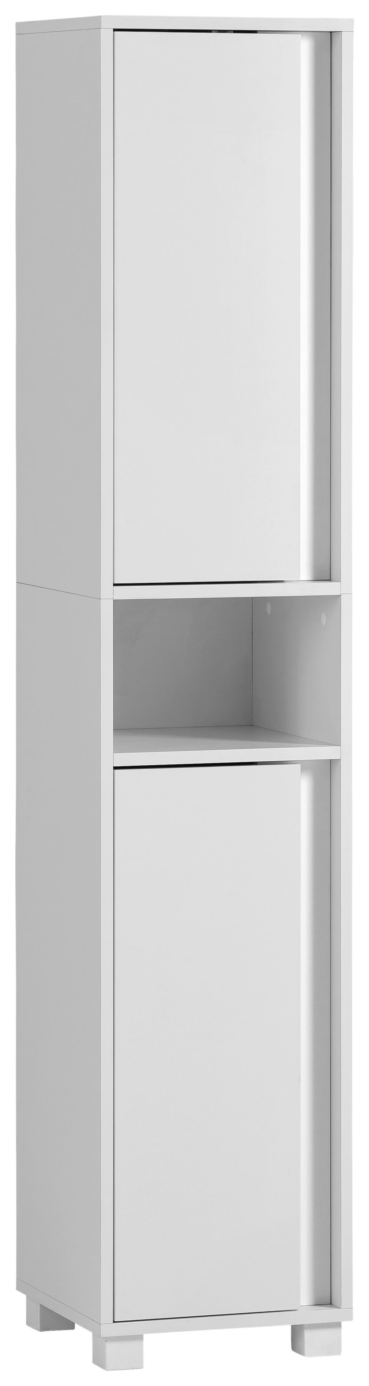 Badezimmer Hochschrank Dex H 330 32,6x164,7 cm Weiß - Weiß, MODERN, Holzwerkstoff (32,6/164,7/33,0cm) - MID.YOU