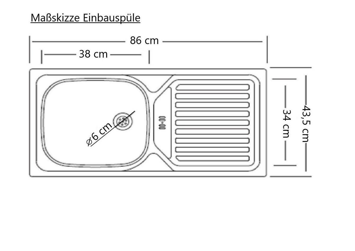 Küchenzeile Turin mit Geräten B: 330 cm Graphit/Eiche Dekor - Eiche Wotan/Graphitfarben, Design, Holzwerkstoff (330cm) - Held