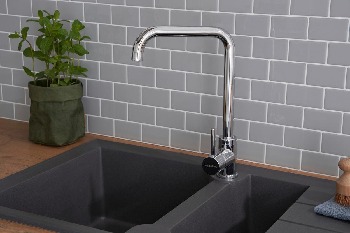 Spüle Respekta Alineo Stein Bxt: 100x50 cm - Dunkelgrau, Trend, Stein (100/21/50cm) - Respekta