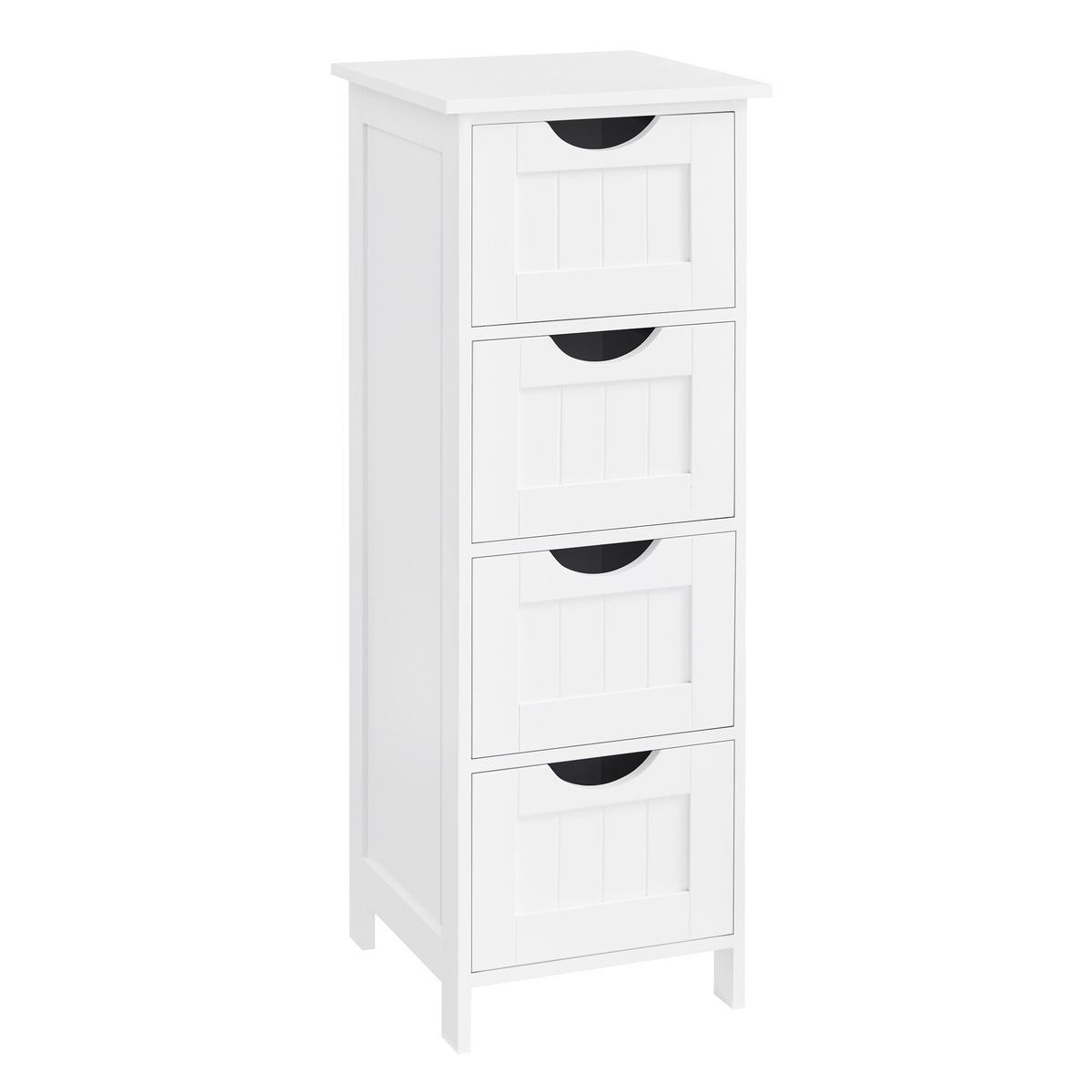 Badezimmer Unterschrank 30x30 Cm Weiß - Weiß, Trend, Holzwerkstoff (30/30/82cm) - MID.YOU