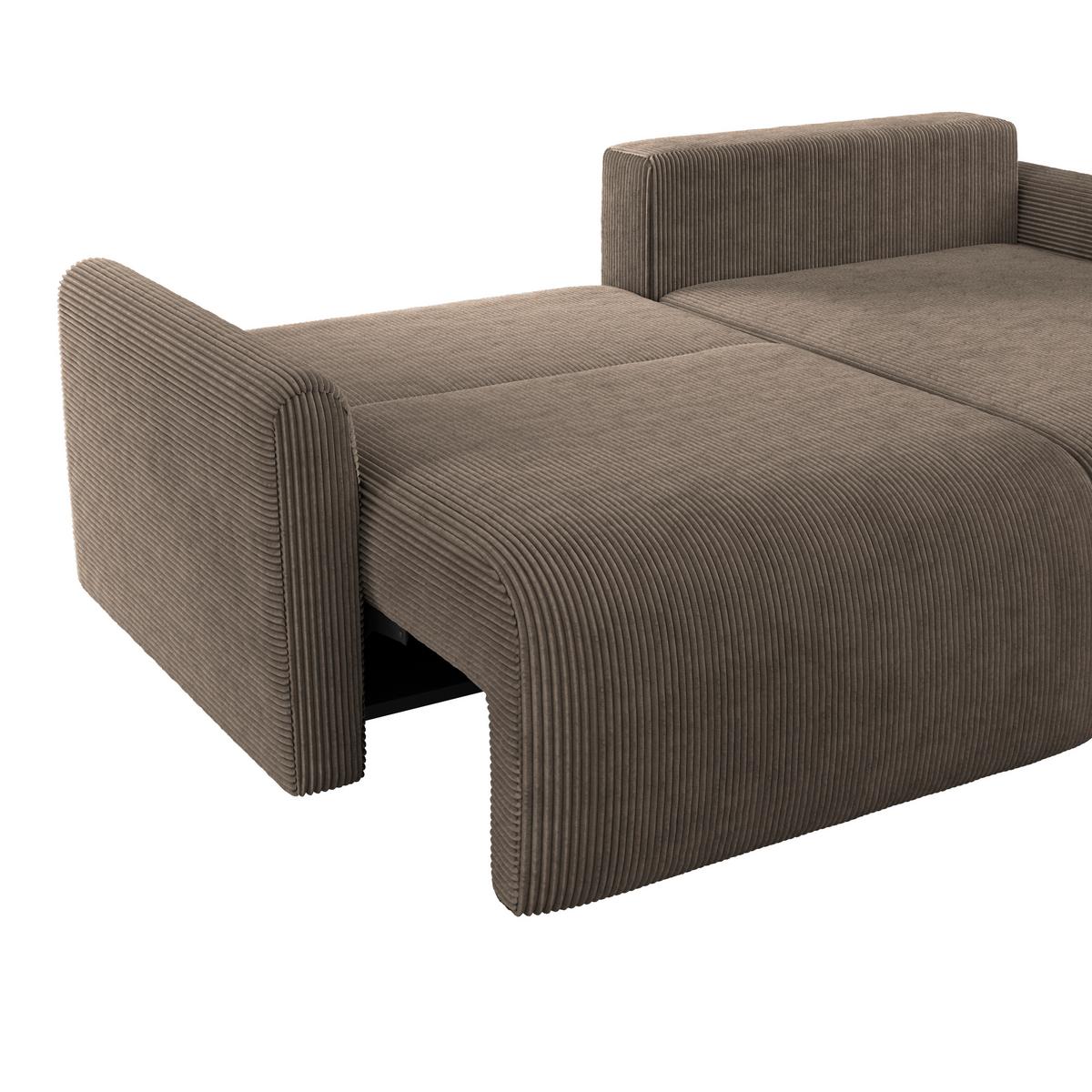 Ecksofa Josh Dunkelbraun S: 229x146 Cm - Dunkelbraun, Trend, Textil (229/146cm)