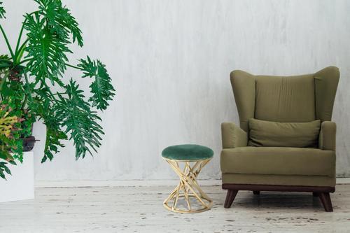 Hocker Golden Samt/Edelstahl Sitz Gepolstert H: 49cm - Goldfarben/Grün, Trend, Textil/Metall (40/49/40cm) - Kayoom