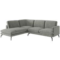 Ecksofa Bali - Champagner/Schwarz, Design, Textil (202/250cm) - Livetastic