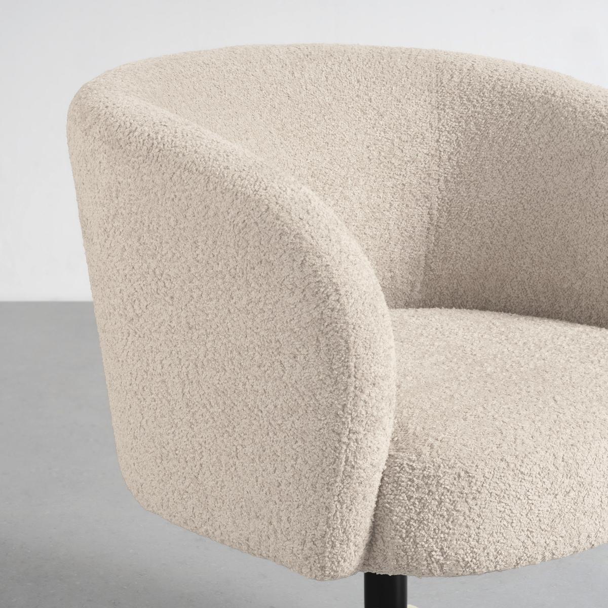 Otočná stolička GIRO, béžová ženilka, max.120 kg - čierna/béžová, Modern, kov/textil (67/68/73cm) - Premium Living