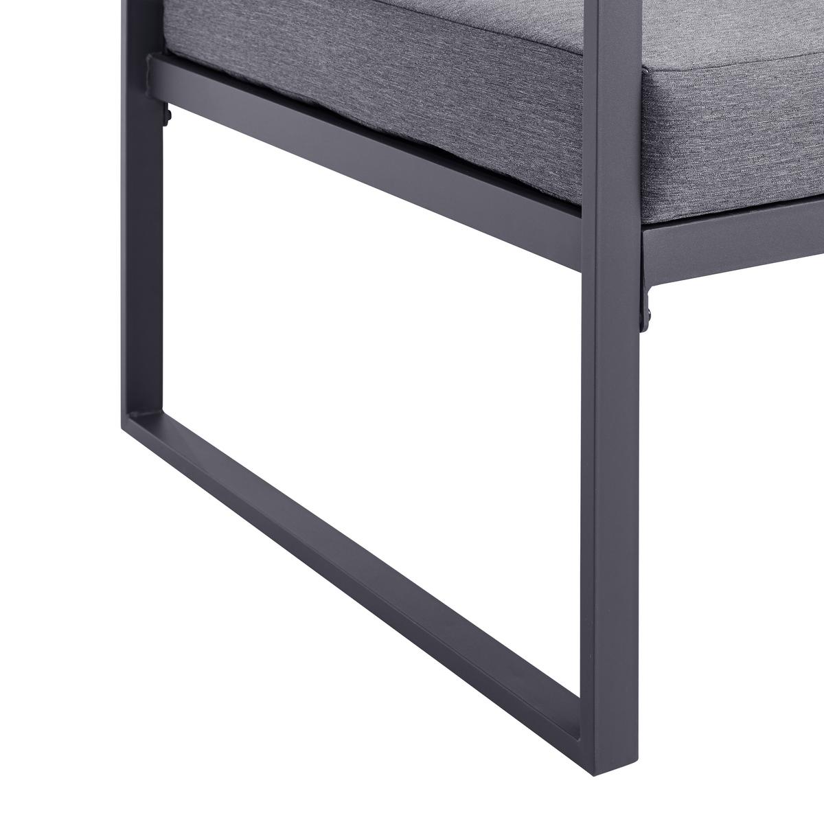 TERASOVÁ SEDACIA SÚPRAVA MEXIKO - čierna/antracitová, Modern, kov/textil (245/66cm) - Mömax