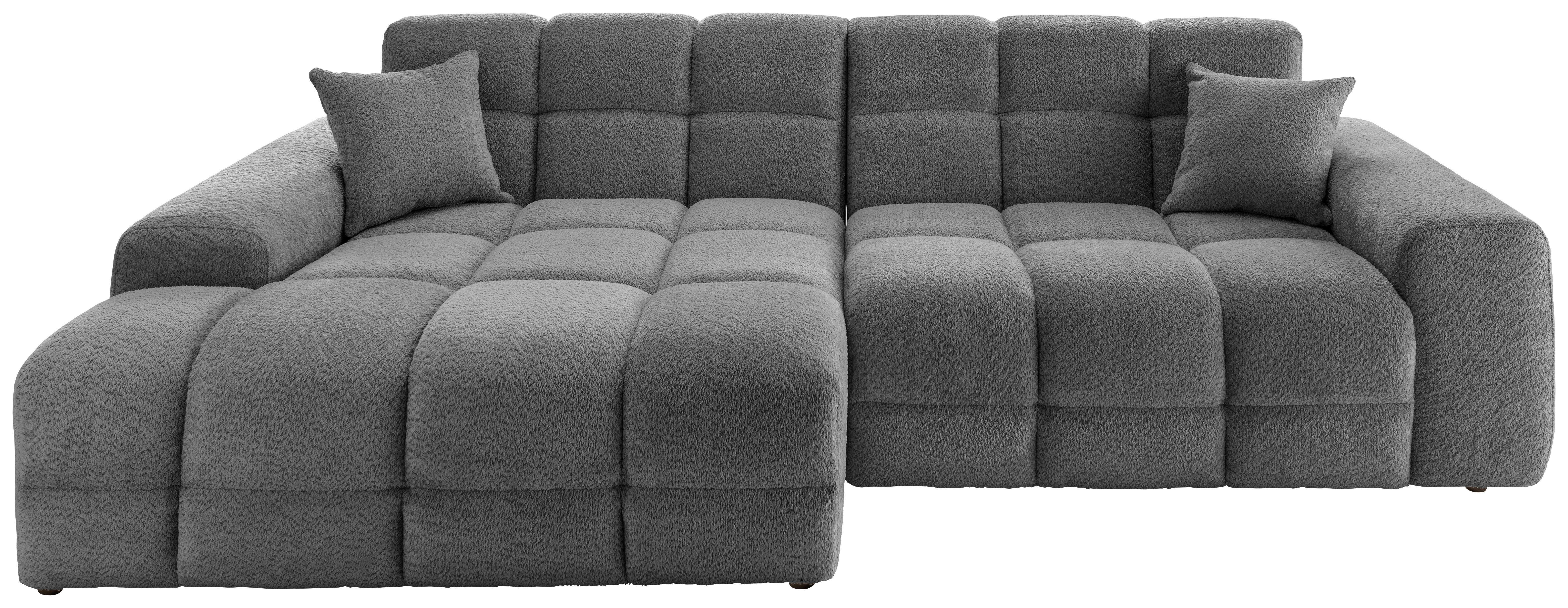 Ecksofa Bosco Anthrazit S: 152x301 cm - Anthrazit/Schwarz, MODERN, Textil (152/301cm) - Livetastic