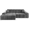 Ecksofa Bosco Anthrazit S: 152x301 cm - Anthrazit/Schwarz, MODERN, Textil (152/301cm) - Livetastic