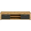 Lowboard Jam Anthrazit/eiche Dekor B: 160cm - Anthrazit/Eiche Wotan, Design, Holzwerkstoff (160/37/40cm) - MID.YOU