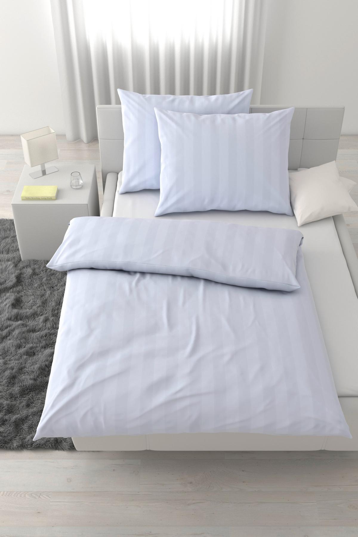 POVLEČENÍ XENIA STREIF XXL - bílá, Moderní, textil (200/220cm) - Premium Living