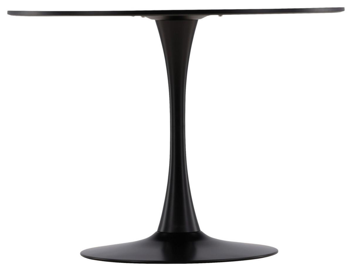 Esstisch Glade - Schwarz, Design, Holzwerkstoff/Metall (100/100/74cm) - Livetastic