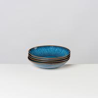 Suppentellerset 4 -teilig. Steinzeug, Blau - Blau, Basics, Keramik (22,2/5cm) - Gipfelstück