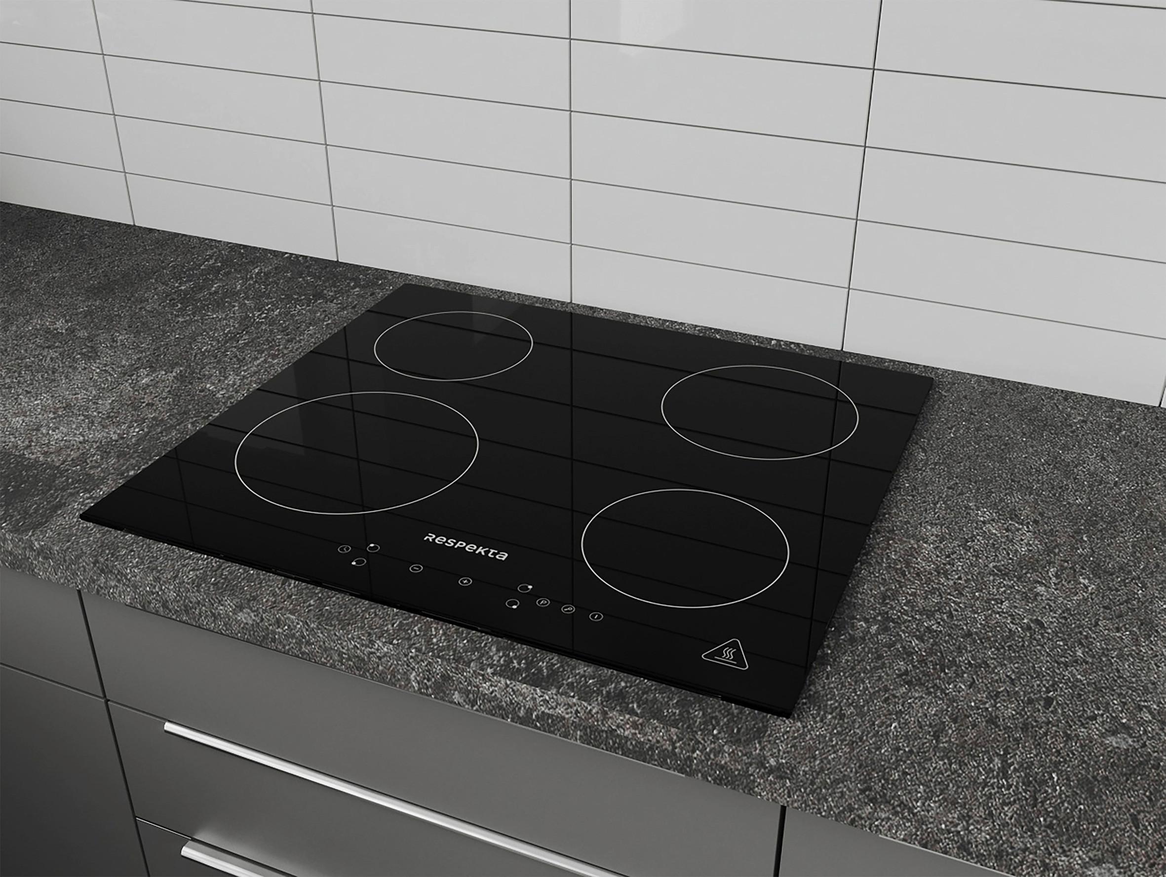 Induktionskochfeld Respekta Km4295i-28 - Schwarz, Trend, Glas (59/5,8/52cm) - Respekta