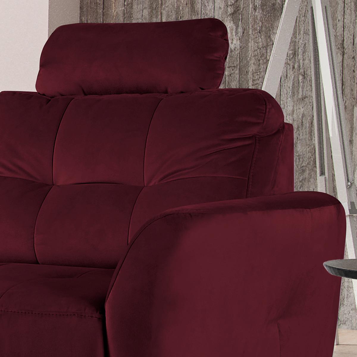 Ecksofa Nordic, Rot S: 168x238 cm - Buchefarben/Rot, Design, Textil (168/238cm) - Livetastic