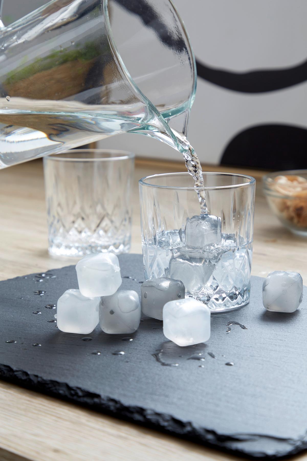 Mehrweg-eiswürfel Knut 10 Stk. Schwarz/weiß - Weiß/Grau, MODERN, Kunststoff - Luca Bessoni