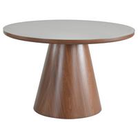 Esstisch Sienna Walnussfarben/D-Grau L: 120 cm - Dunkelgrau/Walnussfarben, MODERN, Glas/Holzwerkstoff (120/120/75cm) - MID.YOU