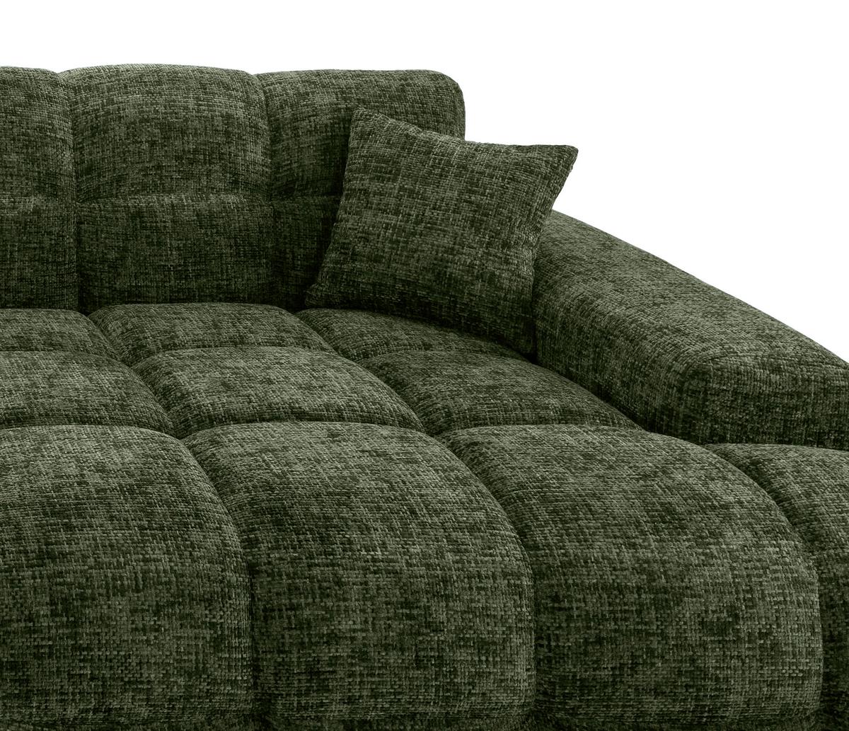 Ecksofa  Bosco Dunkelgrün S: 301x152 cm - Dunkelgrün/Schwarz, MODERN, Textil (301/152cm) - Livetastic