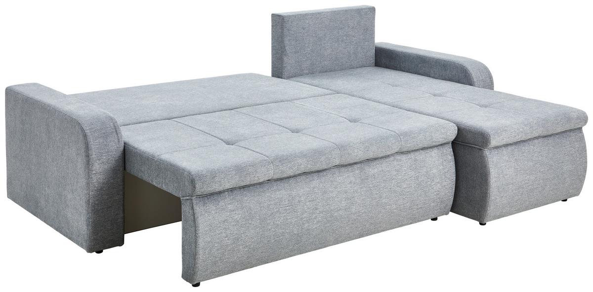 Ecksofa Larisa Grau S: 235x158 cm - Schwarz/Grau, KONVENTIONELL, Textil (235/158cm) - P & B