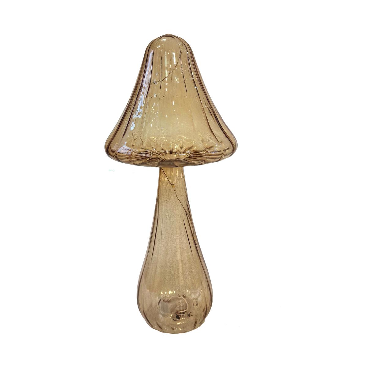 DEKORAČNÁ HUBA GUMBA - hnedá, Konventionell, plast/sklo (11,5/25cm) - Mömax