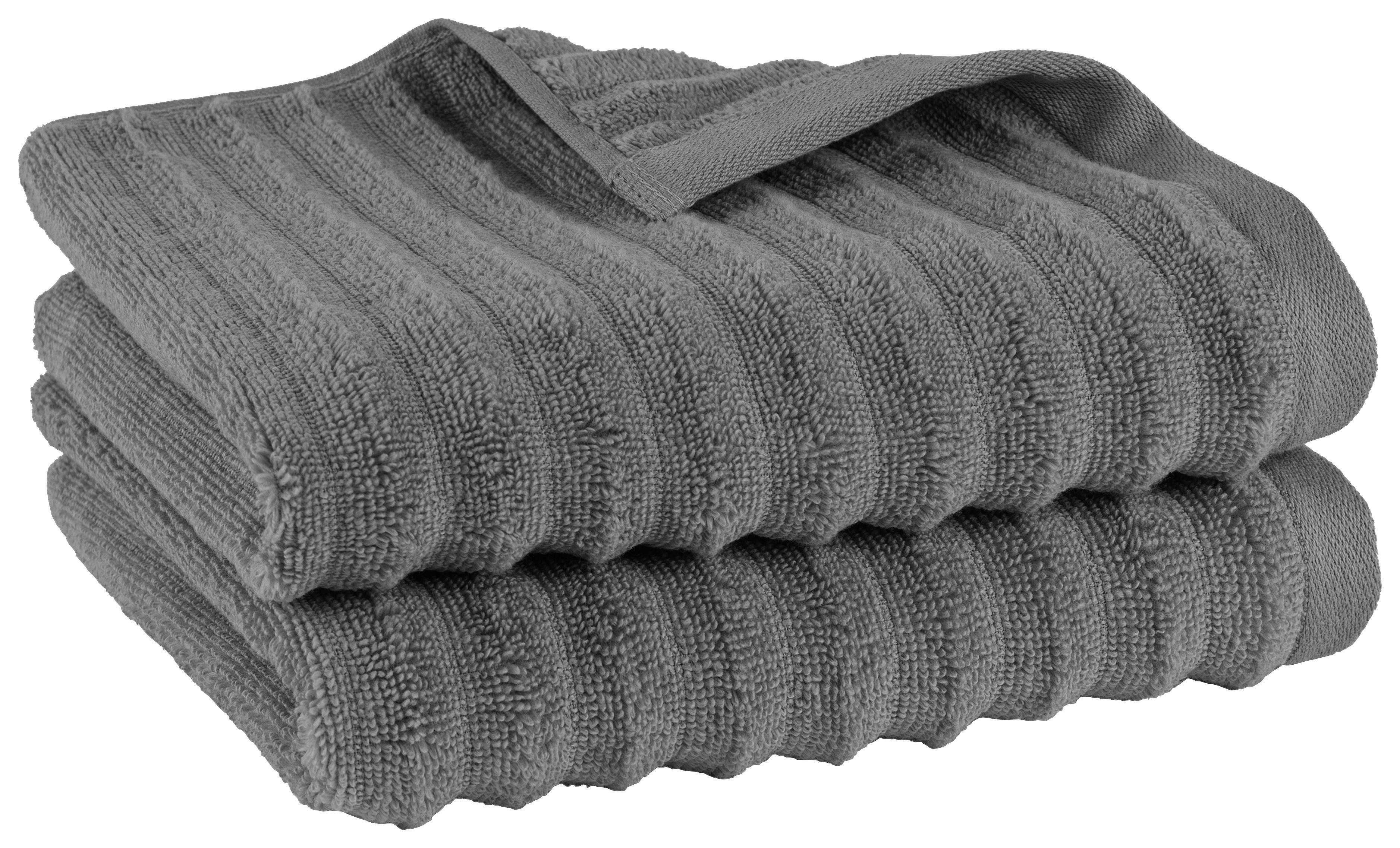 HANDTUCHSET Welle 2er Set Anthrazit
