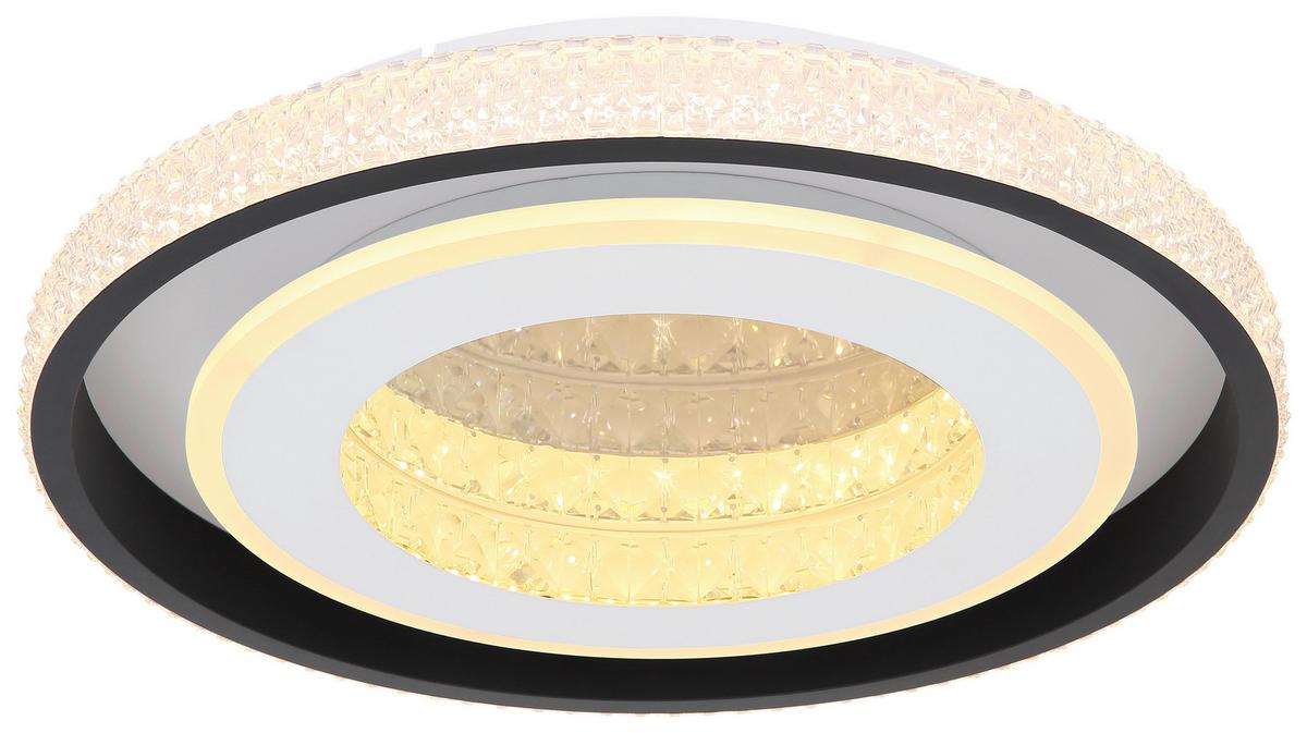 Mennyezeti Lámpa Lucky - fekete/opál, Basics, műanyag/fém (50/8cm)