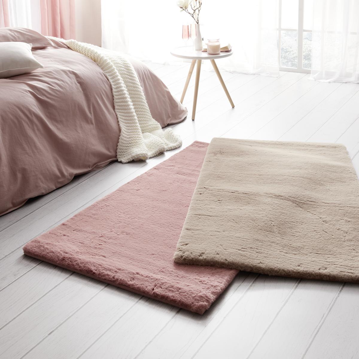 UMELÁ KOŽUŠINA Caroline 1, 80/150cm, ružová - staroružová, textil (80/150cm) - Mömax
