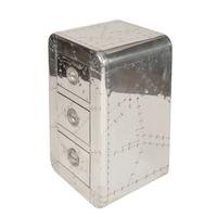 KOMMODE Silberfarben B: 45cm - Silberfarben, Design, Holz/Holzwerkstoff (45/80/40cm) - MID.YOU