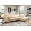Ecksofa Berne Beige S: 261x183 Cm - Beige/Schwarz, Design, Leder/Textil (261/183cm) - Livetastic