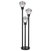 Außenleuchte Horace 15 Watt Edelstahl - Klar/Schwarz, Basics, Kunststoff/Metall (44,2/44,5/170cm)