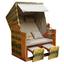 Strandkorb Ostsee Paloma Halblieger 2-Sitzer, Braun - Beige/Braun, KONVENTIONELL, Holz/Wellpappe (119/165/79cm) - Luca Bessoni Strandkorb Ostsee Paloma Halblieger 2-Sitzer, Braun - Beige/Braun, KONVENTIONELL, Holz/Wellpappe (119/165/79cm) - Luca Bessoni