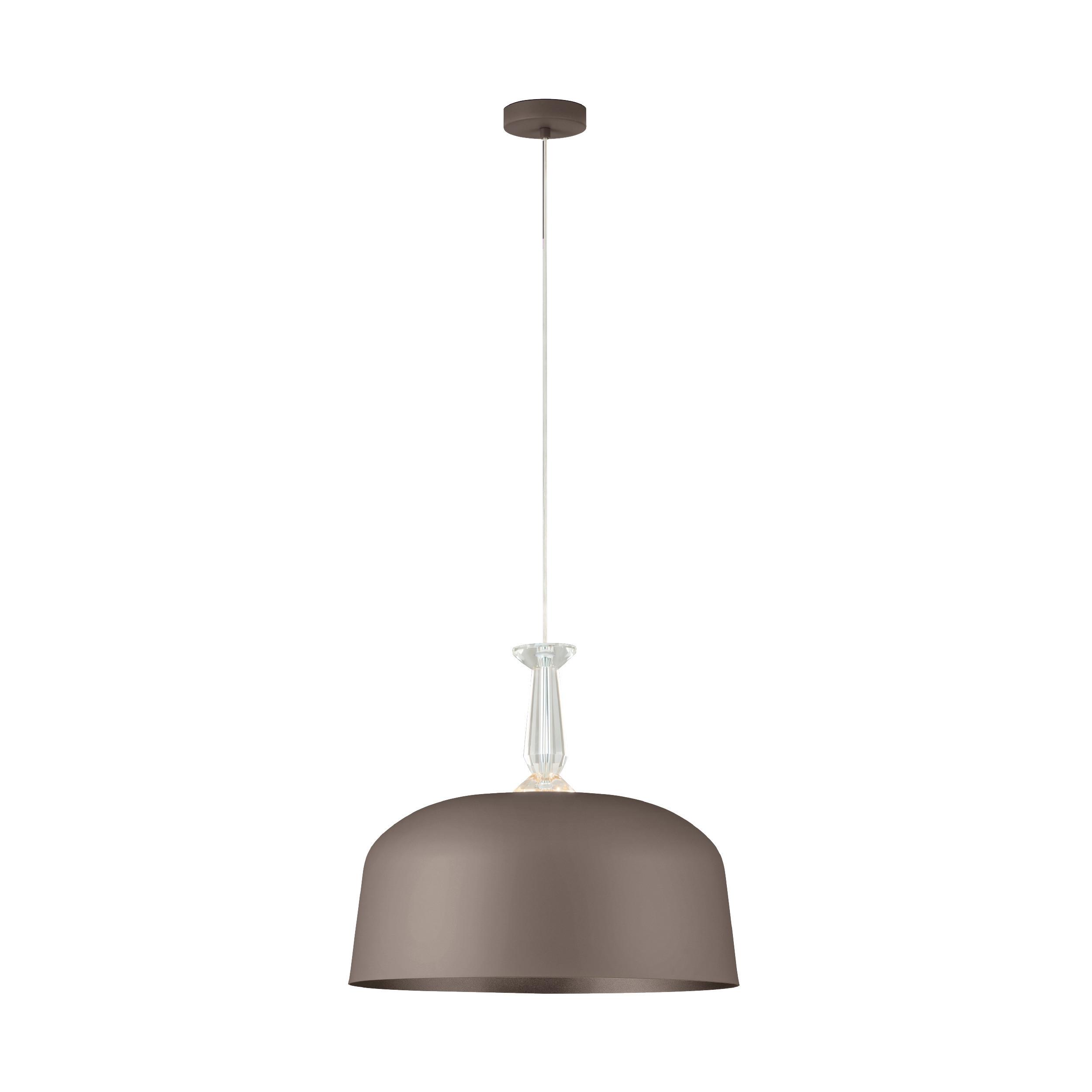 Hängeleuchte Monte Fuerte H: 110 cm 3-Flammig - Taupe, KONVENTIONELL, Glas/Metall (48/110cm) - Eglo
