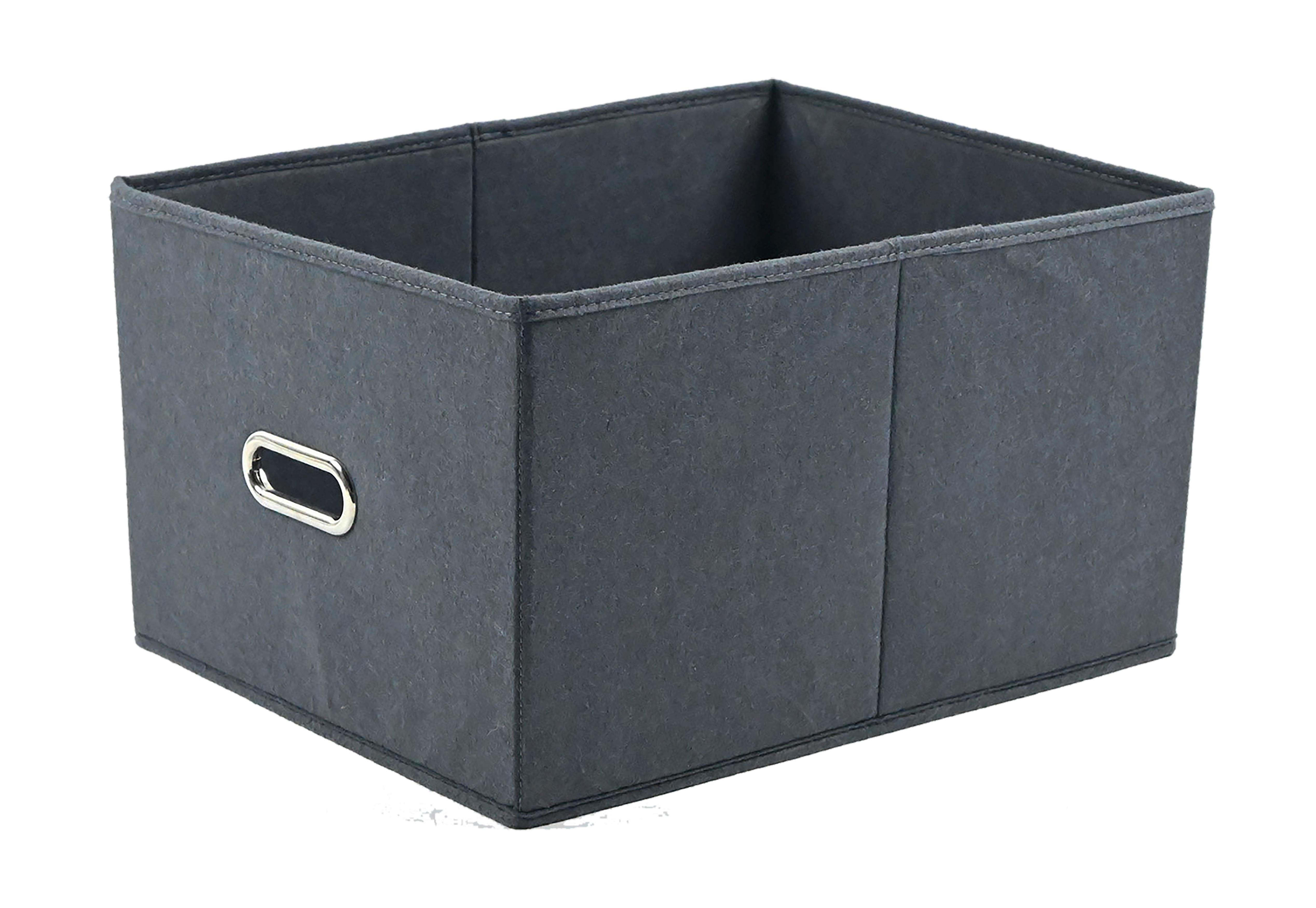Úložný Box Unit, L - šedá, Konvenční, textil/plast (33/43,5/24.5cm) - Premium Living