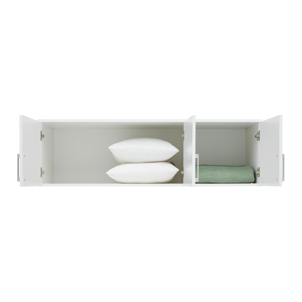NADSTAVEC NA SKRIŇU LASSE 3T - sivá/biela, Konventionell, drevo/plast (135/40/55cm)