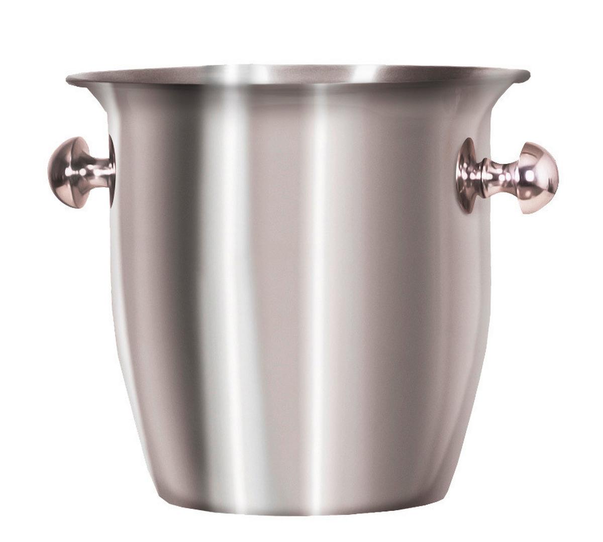 Champagnerkühler für Strandkörbe - Edelstahlfarben, Basics, Metall (23/21/29cm) - Gardenson