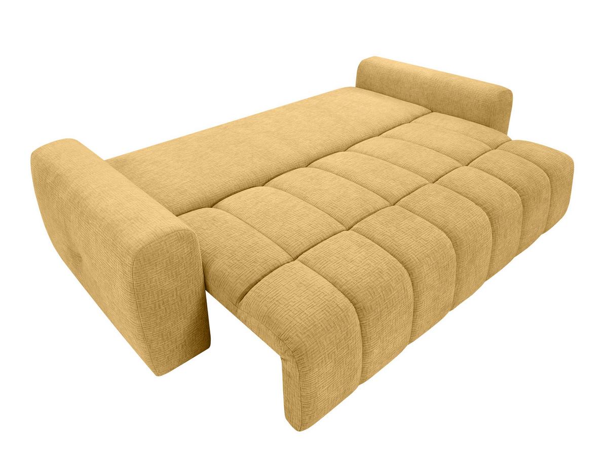 Schlafsofa Chelim Lux 3Dl Gelb B: 241cm - Gelb/Schwarz, Design, Textil (241/90/106cm) - MID.YOU