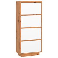 Kommode Foggia Eiche Artisan B: 58,6 Cm - Schwarz/Weiß, Trend, Holzwerkstoff (58,6/142/35cm)