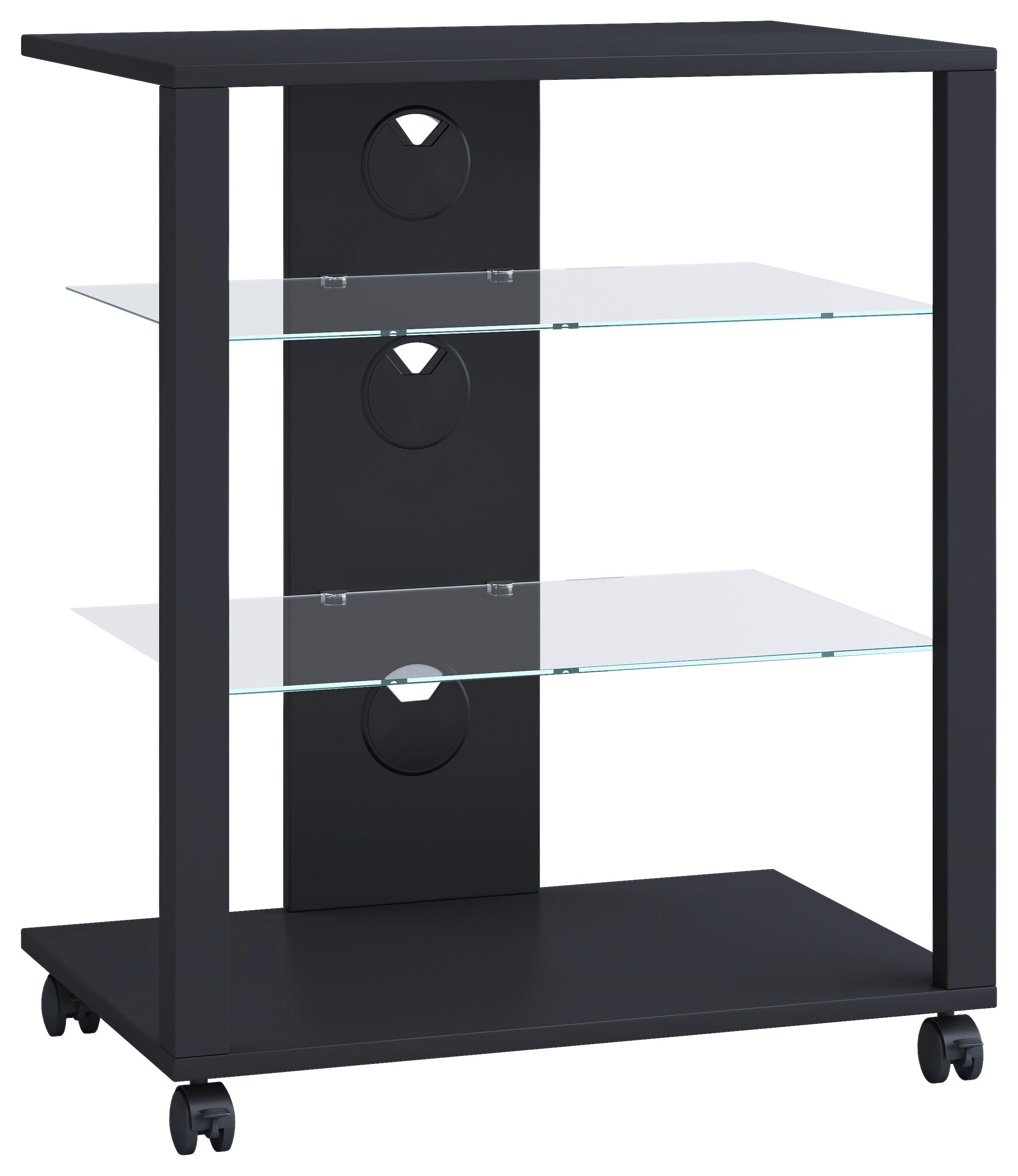 Tv-rack Folas B: 60 Cm Schwarz Mit Kabeldurchlass - Schwarz, Basics, Holzwerkstoff/Kunststoff (60/70/41cm) - MID.YOU